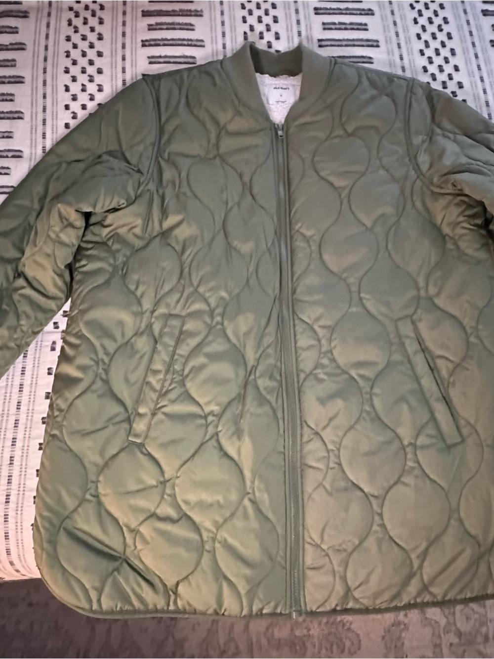 Old Navy Quilted Olive Puffer Jacket